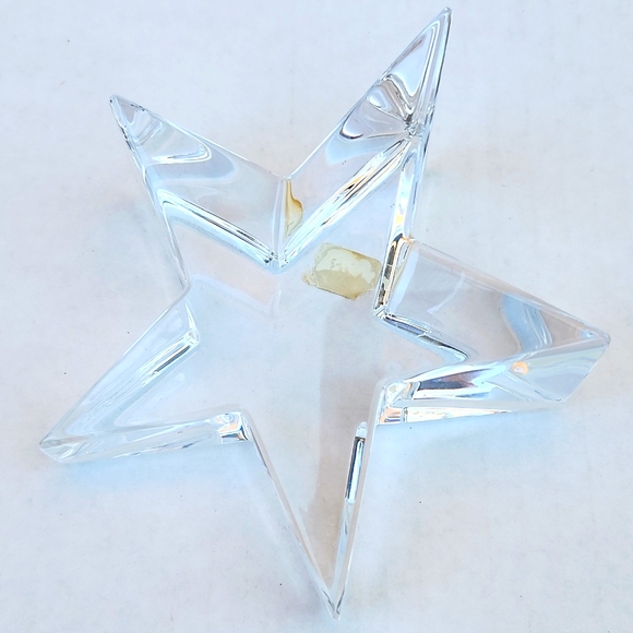 ATLANTIS CRYSTAL OBLIQUE STAR PAPERWEIGHT - Picture 2 of 7